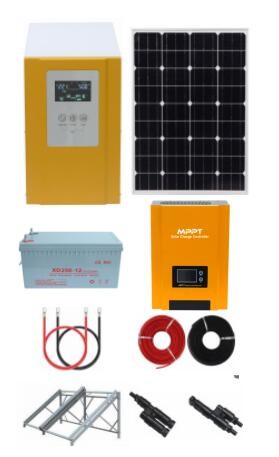 3000W Photovoltaikanlage Solaranlage Komplettpaket mit Gel Batterie, Wechselrichter SG3000