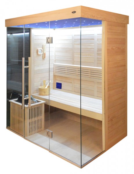 Sauna HE 4018-4 Eco-Ofen, 170x120cm B/T