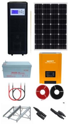 6400W Photovoltaikanlage Solaranlage Komplettpaket mit Gel Batterie, Wechselrichter SG6400-0% MwSt